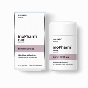 InoPharm Хранителна добавка InoPharm Биотин 5000 μg, 60 капсули