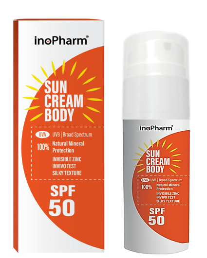 InoPharm Слънцезащитен крем за тяло InoPharm SPF 50, 100гр