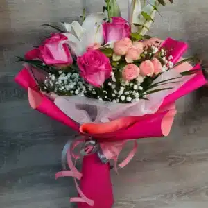 Букет „Розово настроение“