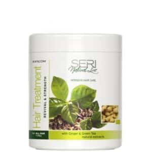 SERI Natural line Маска за всеки тип коса с Джинджифил и Зелен чай 1000 ml